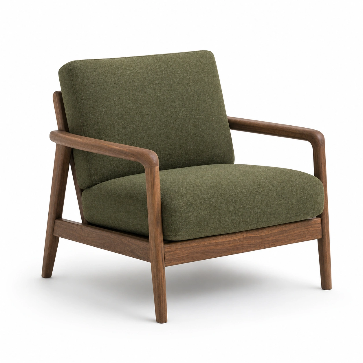 Sillon madera y tela verde-damvero